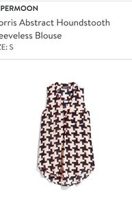 Papermoon Houndstooth Sleeveless Blouse